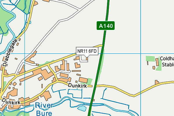 NR11 6FD map - OS VectorMap District (Ordnance Survey)