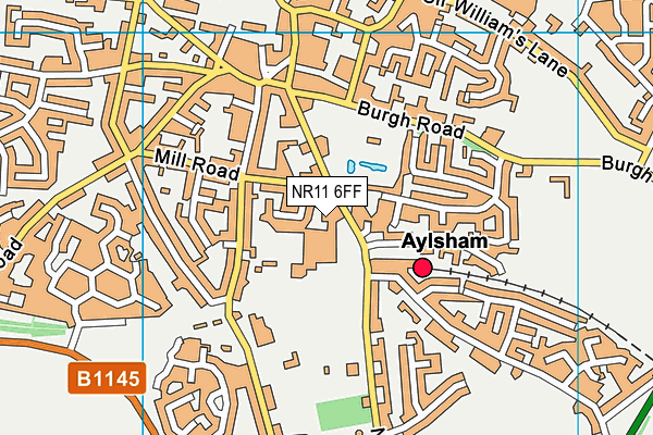 NR11 6FF map - OS VectorMap District (Ordnance Survey)