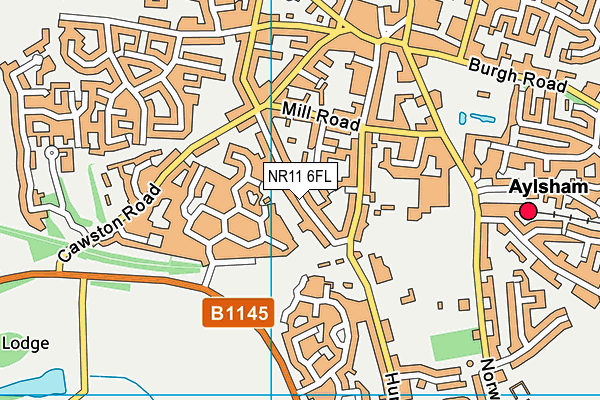 NR11 6FL map - OS VectorMap District (Ordnance Survey)