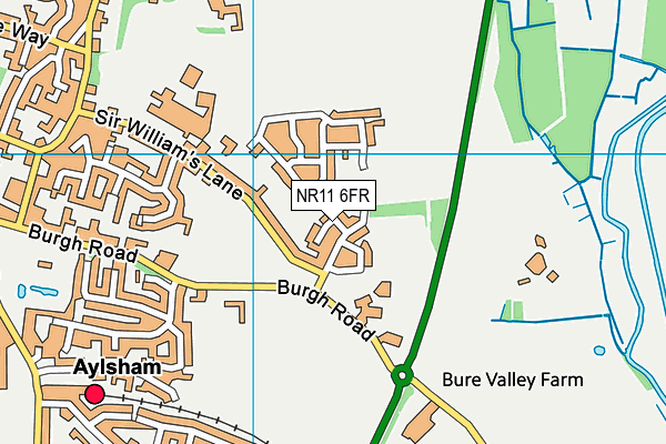 NR11 6FR map - OS VectorMap District (Ordnance Survey)