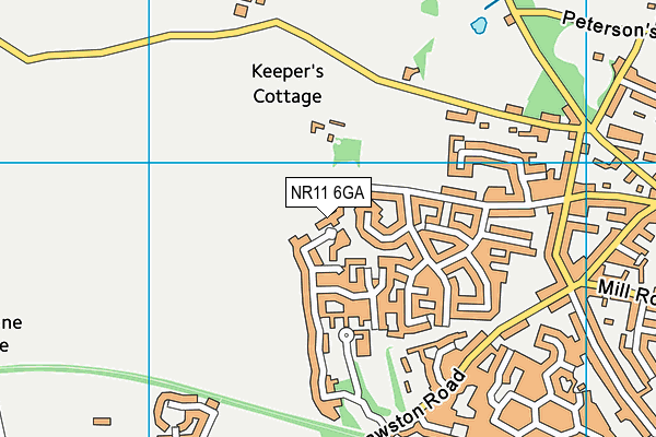 NR11 6GA map - OS VectorMap District (Ordnance Survey)