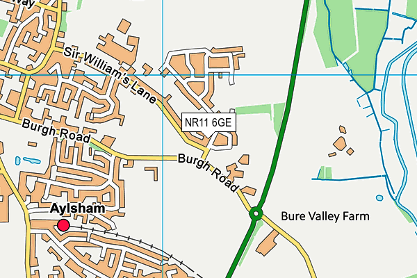NR11 6GE map - OS VectorMap District (Ordnance Survey)