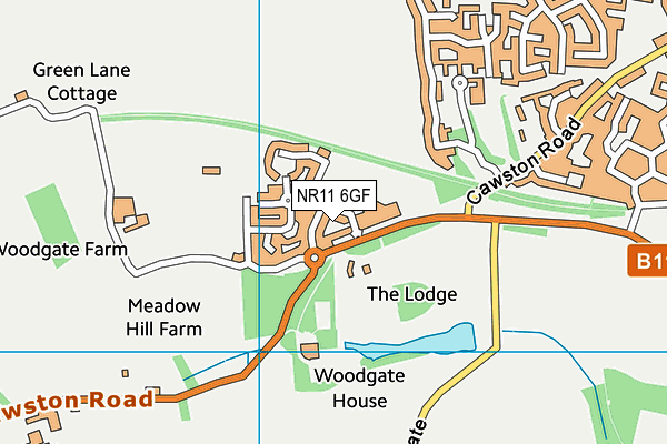 NR11 6GF map - OS VectorMap District (Ordnance Survey)