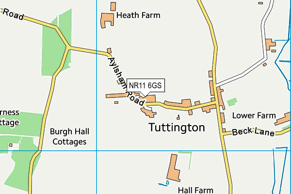 NR11 6GS map - OS VectorMap District (Ordnance Survey)