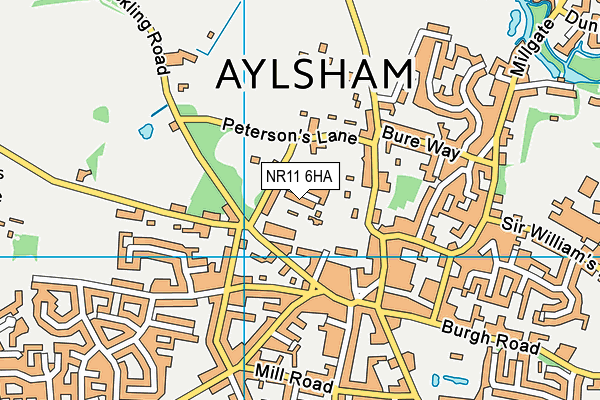 NR11 6HA map - OS VectorMap District (Ordnance Survey)