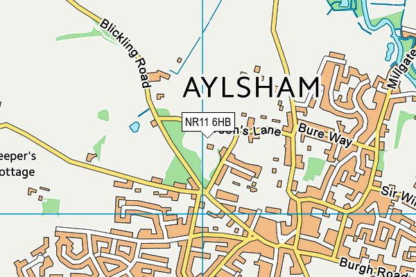 NR11 6HB map - OS VectorMap District (Ordnance Survey)