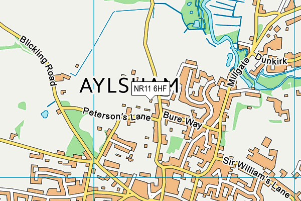 NR11 6HF map - OS VectorMap District (Ordnance Survey)