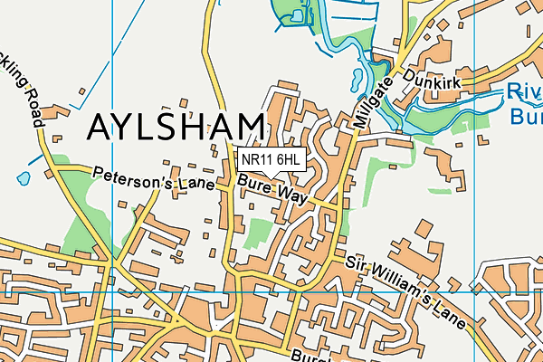 NR11 6HL map - OS VectorMap District (Ordnance Survey)