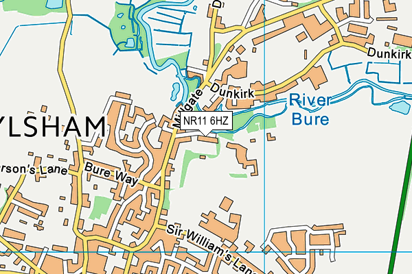 NR11 6HZ map - OS VectorMap District (Ordnance Survey)