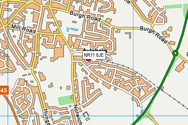 NR11 6JE map - OS VectorMap District (Ordnance Survey)