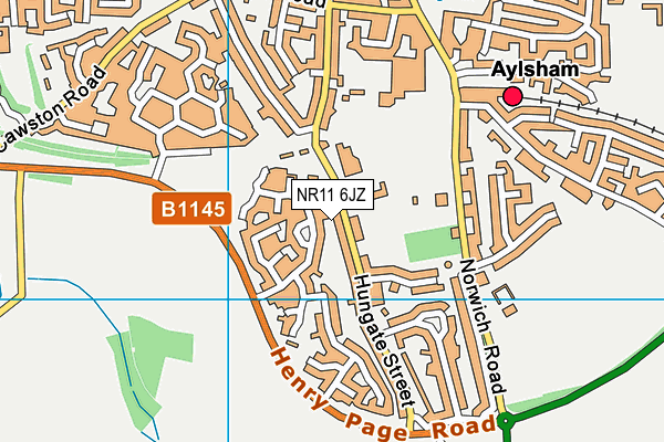 NR11 6JZ map - OS VectorMap District (Ordnance Survey)