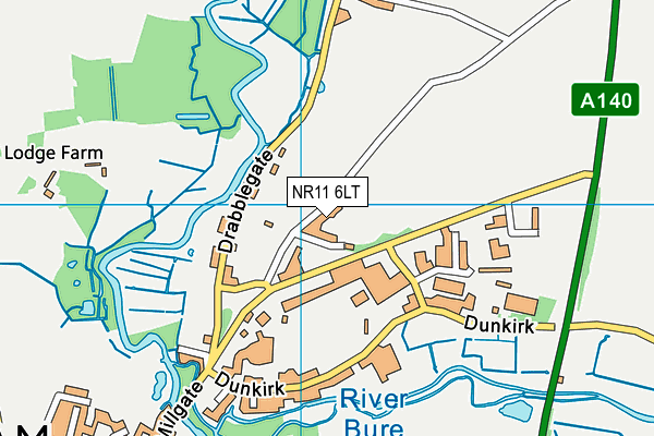 NR11 6LT map - OS VectorMap District (Ordnance Survey)