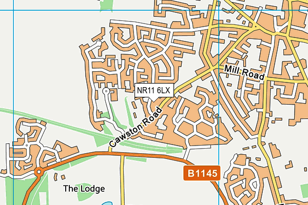 NR11 6LX map - OS VectorMap District (Ordnance Survey)