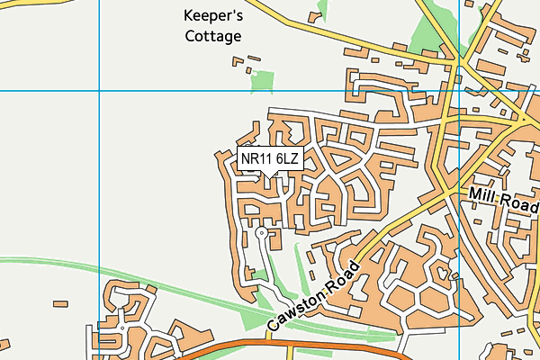 NR11 6LZ map - OS VectorMap District (Ordnance Survey)