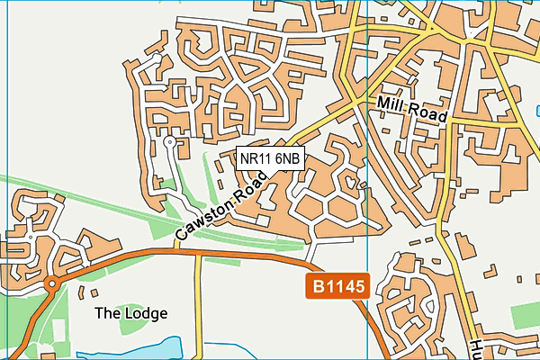 NR11 6NB map - OS VectorMap District (Ordnance Survey)