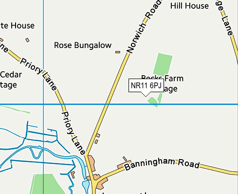 NR11 6PJ map - OS VectorMap District (Ordnance Survey)