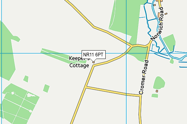NR11 6PT map - OS VectorMap District (Ordnance Survey)