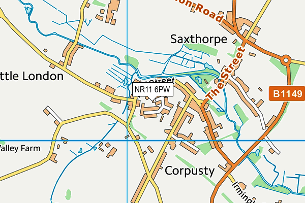 NR11 6PW map - OS VectorMap District (Ordnance Survey)