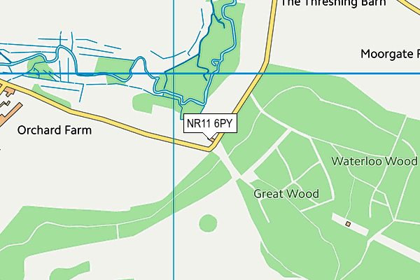 NR11 6PY map - OS VectorMap District (Ordnance Survey)