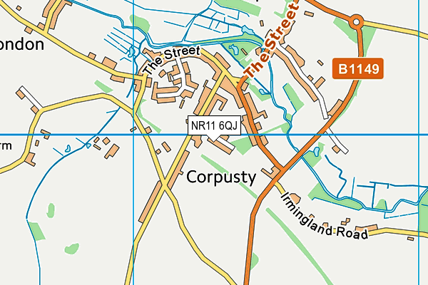 NR11 6QJ map - OS VectorMap District (Ordnance Survey)