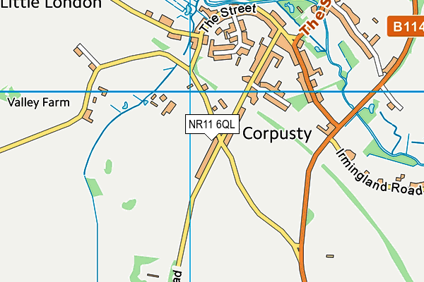 NR11 6QL map - OS VectorMap District (Ordnance Survey)