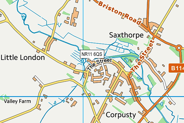 NR11 6QS map - OS VectorMap District (Ordnance Survey)