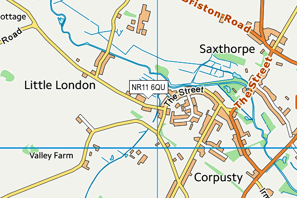 NR11 6QU map - OS VectorMap District (Ordnance Survey)