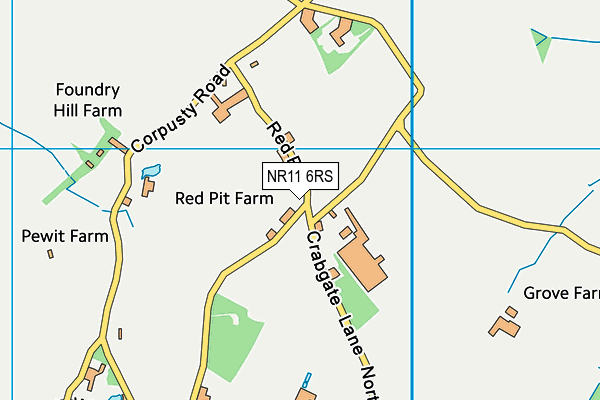 NR11 6RS map - OS VectorMap District (Ordnance Survey)