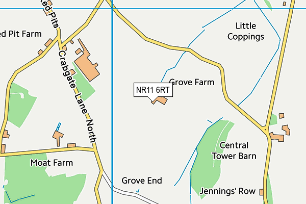 NR11 6RT map - OS VectorMap District (Ordnance Survey)