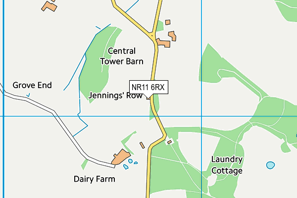 NR11 6RX map - OS VectorMap District (Ordnance Survey)