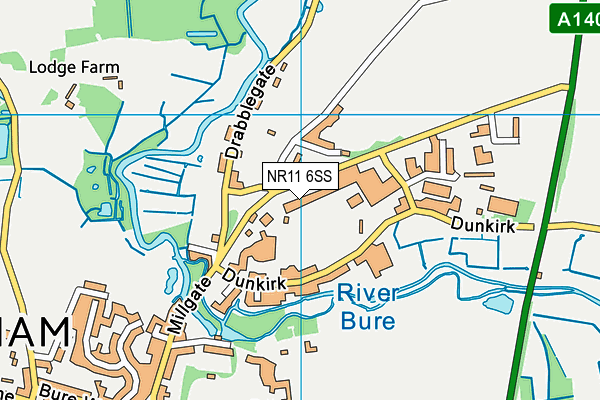 NR11 6SS map - OS VectorMap District (Ordnance Survey)