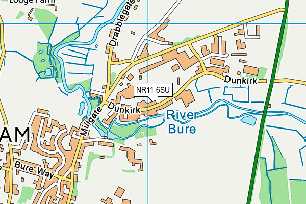 NR11 6SU map - OS VectorMap District (Ordnance Survey)