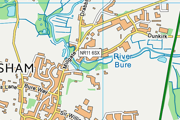 NR11 6SX map - OS VectorMap District (Ordnance Survey)
