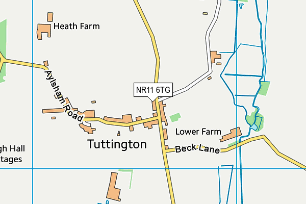 NR11 6TG map - OS VectorMap District (Ordnance Survey)