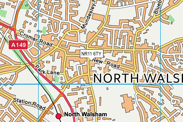 NR11 6TY map - OS VectorMap District (Ordnance Survey)