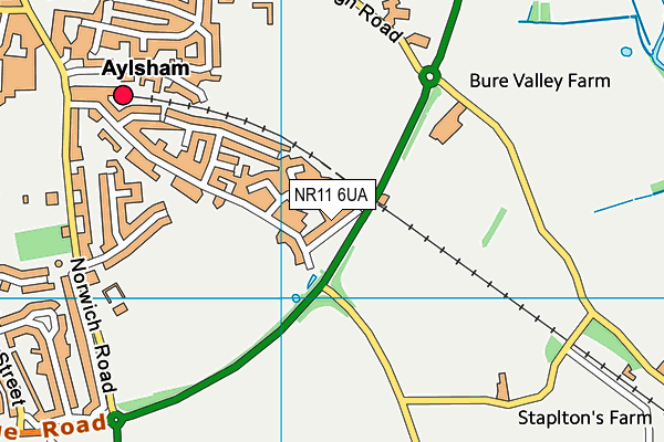 NR11 6UA map - OS VectorMap District (Ordnance Survey)