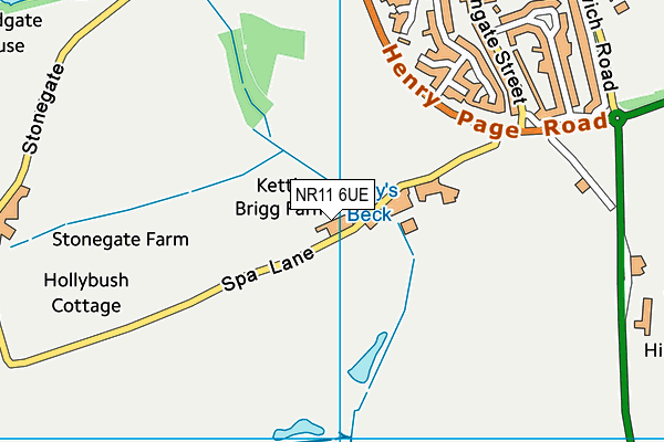 NR11 6UE map - OS VectorMap District (Ordnance Survey)