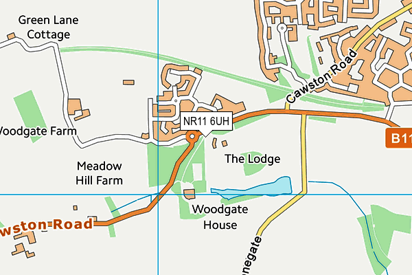 NR11 6UH map - OS VectorMap District (Ordnance Survey)