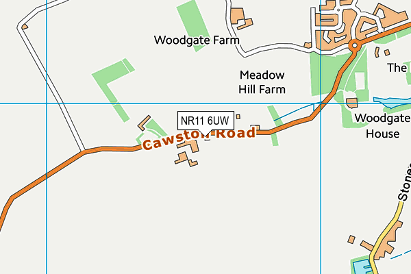 NR11 6UW map - OS VectorMap District (Ordnance Survey)