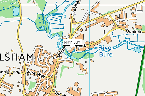 NR11 6UY map - OS VectorMap District (Ordnance Survey)