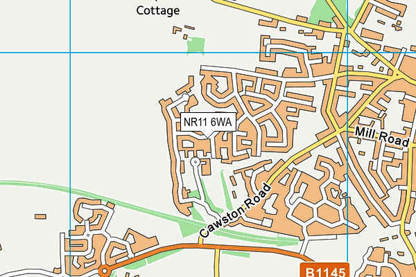 NR11 6WA map - OS VectorMap District (Ordnance Survey)