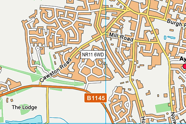 NR11 6WD map - OS VectorMap District (Ordnance Survey)