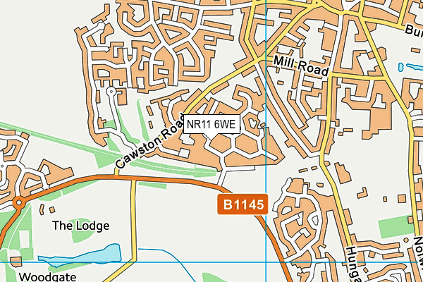 NR11 6WE map - OS VectorMap District (Ordnance Survey)