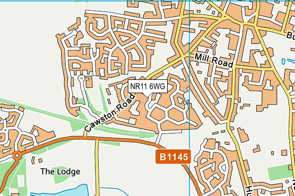 NR11 6WG map - OS VectorMap District (Ordnance Survey)