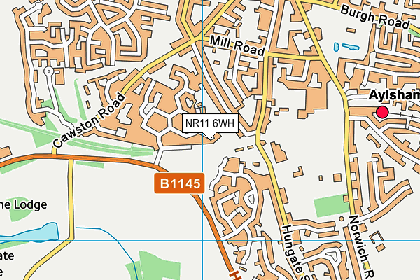 NR11 6WH map - OS VectorMap District (Ordnance Survey)