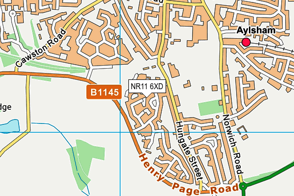 NR11 6XD map - OS VectorMap District (Ordnance Survey)