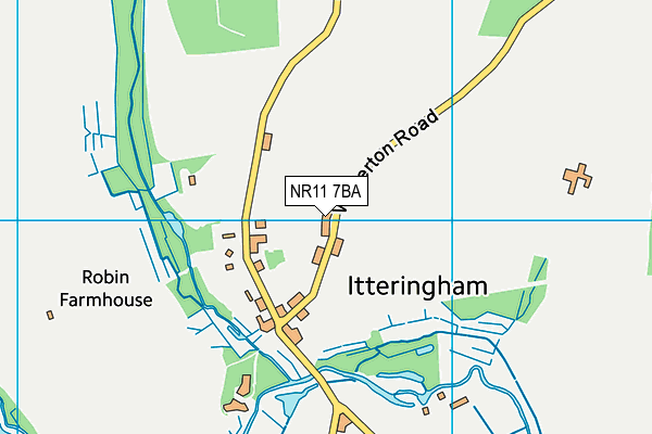 NR11 7BA map - OS VectorMap District (Ordnance Survey)