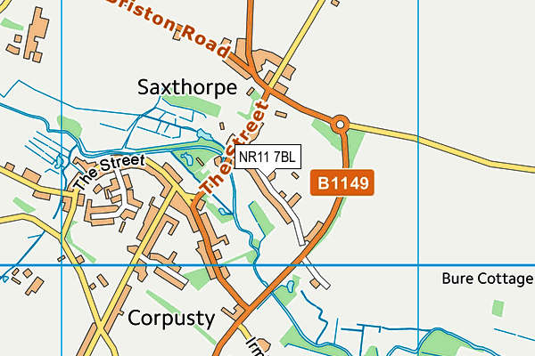 NR11 7BL map - OS VectorMap District (Ordnance Survey)