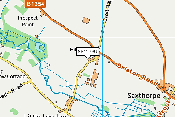NR11 7BU map - OS VectorMap District (Ordnance Survey)