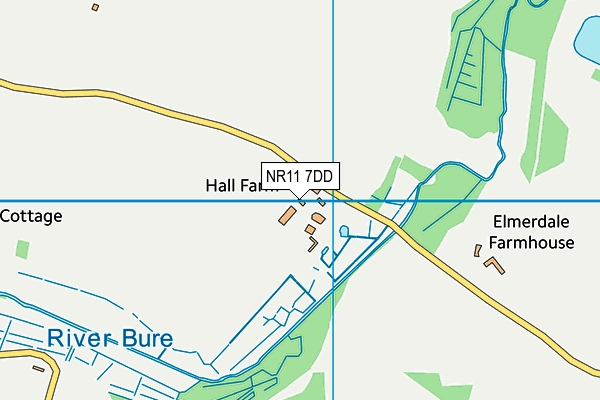 NR11 7DD map - OS VectorMap District (Ordnance Survey)